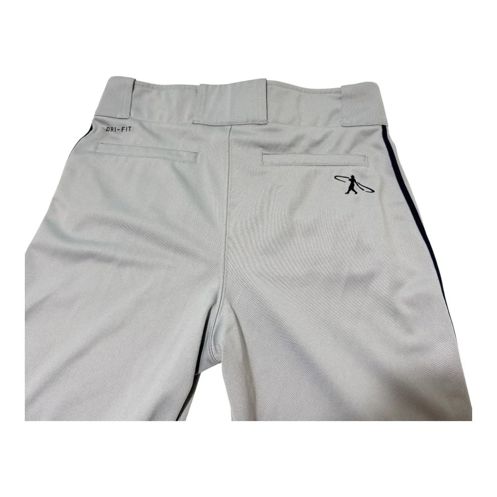 2 Pairs Nike Dri-FIT Swingman Baseball Pants Gray Navy Piped Small
